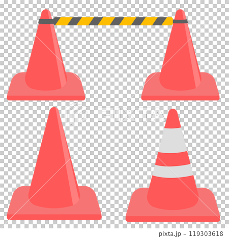 パイロンのイラスト パイロンのイラスト 119303618