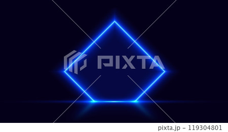 Neon door, blue glowing portal, futuristic rhombus, magic gate background. Neon door, blue glowing portal, futuristic rhombus, magic gate background. 119304801