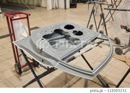 Automotive Panel Preparation in the Spray Booth is vital for achieving optimal results Automotive Panel Preparation in the Spray Booth is vital for achieving optimal results 119305231