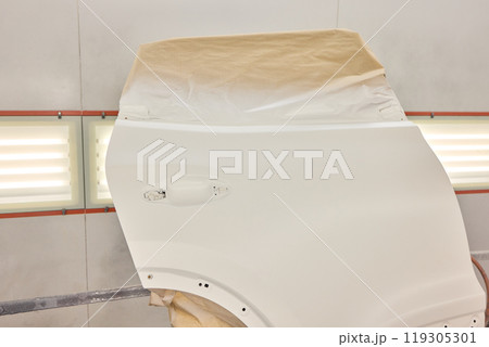 Automotive Panel Preparation in the Spray Booth is vital for achieving optimal results Automotive Panel Preparation in the Spray Booth is vital for achieving optimal results 119305301