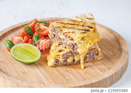 Beef and cheese taco Beef and cheese taco 119305360