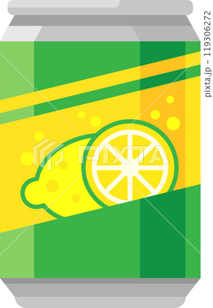 Refreshing citrus soda in aluminum can with lemon and lime label, perfect for summer thirst. Vibrant colors and bold design evoke a cool, bubbly drink Refreshing citrus soda in aluminum can with lemon and lime label, perfect for summer thirst. Vibrant colors and bold design evoke a cool, bubbly drink 119306272