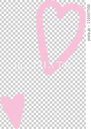 Pink watercolor hand-painted heart 3 Pink watercolor hand-painted heart 3 119307508