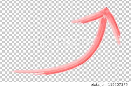 簡單的手繪風格箭頭插圖向上指向右側 簡單的手繪風格箭頭插圖向上指向右側 119307576