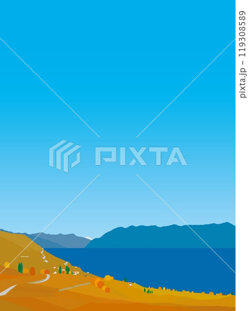 ラヴォ― lavaux bourg en lavaux レマン湖 lac leman スイス 秋風景 ラヴォ― lavaux bourg en lavaux レマン湖 lac leman スイス 秋風景 119308589