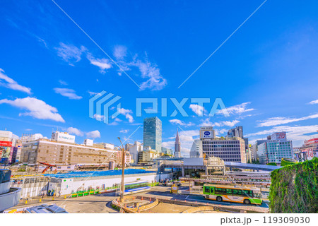 日本の東京都市景観 10月。新宿駅前や西口再開発などを望む…＝令和6年10月7日 119309030