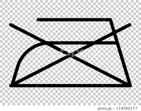 Clothing care label, no ironing icon 119309177