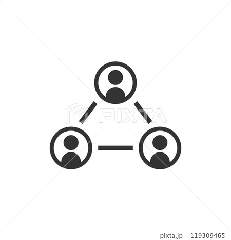 チーム・ネットワーク・シェアの白黒アイコン チーム・ネットワーク・シェアの白黒アイコン 119309465