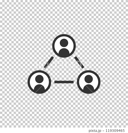 Team network share black and white icons 119309465