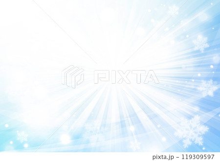 雪柄青色光線キラキラ 雪柄青色光線キラキラ 119309597