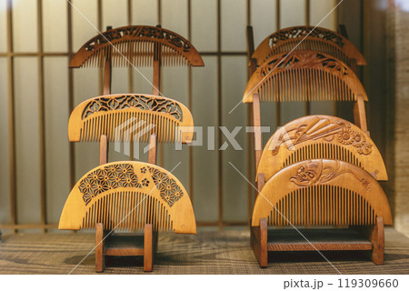 工芸品 木製櫛の展示 工芸品 木製櫛の展示 119309660