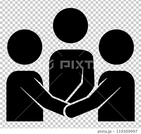 チームワークや三社協定や三社契約や三社提携や共創 チームワークや三社協定や三社契約や三社提携や共創 119309997