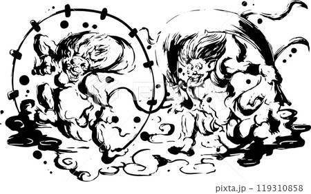 風神雷神のイラスト素材 [119310858] - PIXTA