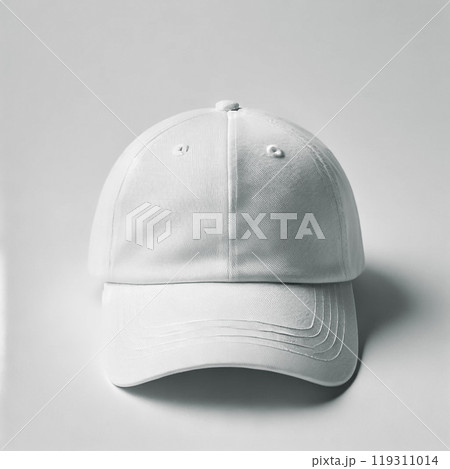 ブランディング用ホワイトキャップモックアップ 119311014