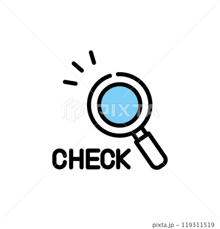 チェック　虫眼鏡　ルーペ 119311519