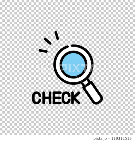 チェック　虫眼鏡　ルーペ 119311519