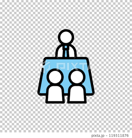 面接　面談　机　会議　打ち合わせ 119311876