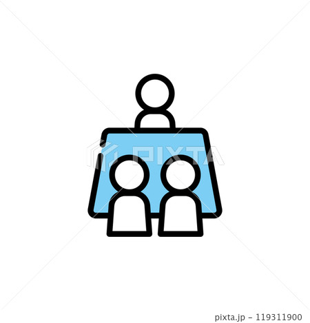 面接　面談　机　会議　打ち合わせ 119311900