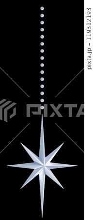 3D素材_クリスマスオーナメント_星_シルバー 3D素材_クリスマスオーナメント_星_シルバー 119312193