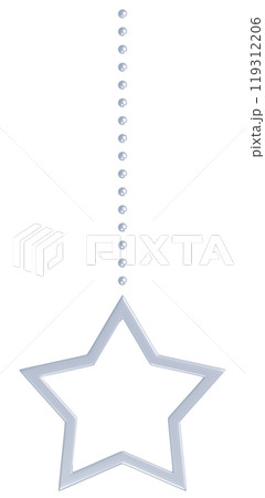3D素材_クリスマスオーナメント_星_シルバー 3D素材_クリスマスオーナメント_星_シルバー 119312206