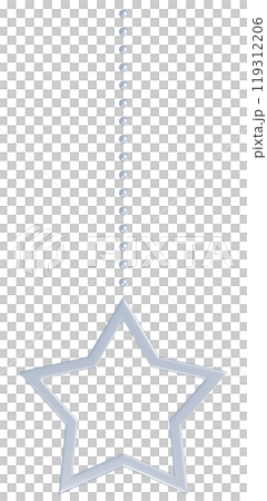 3D素材_クリスマスオーナメント_星_シルバー 3D素材_クリスマスオーナメント_星_シルバー 119312206