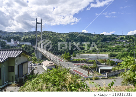 走行中の車窓から見る南宮大橋(長野県) 走行中の車窓から見る南宮大橋(長野県) 119312333