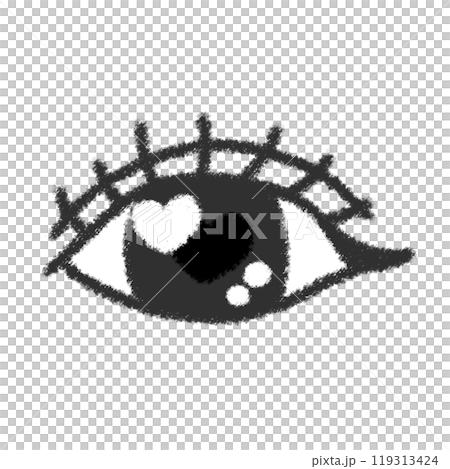Crayon illustration of eye 119313424