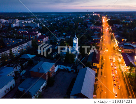 Pokrov with Cathedral and M7 highway Pokrov with Cathedral and M7 highway 119314221