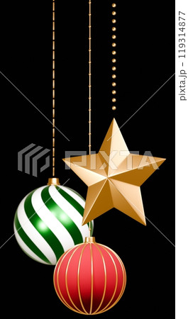 3D素材_クリスマスオーナメント 119314877