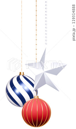 3D素材_クリスマスオーナメント 3D素材_クリスマスオーナメント 119314888