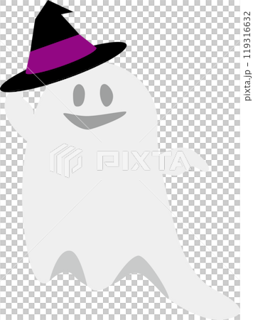 Ghost wearing a witch's hat Ghost wearing a witch's hat 119316632