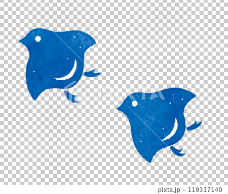 千鳥　紺　イラスト 119317140