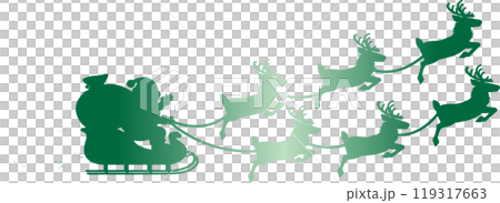 Christmas Santa Claus reindeer sleigh silhouette illustration material Christmas Santa Claus reindeer sleigh silhouette illustration material 119317663