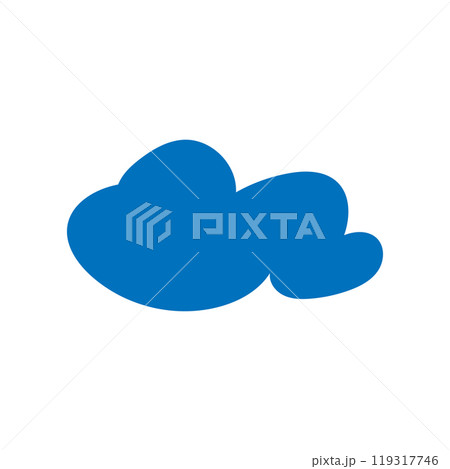 Cloud icon logo design template isolated illustration 119317746
