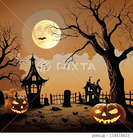 ハロウィンイラスト 119318025