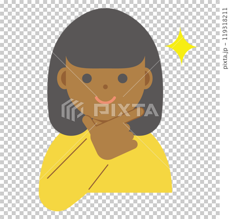 一個帶著自豪微笑的女人的插圖 一個帶著自豪微笑的女人的插圖 119318211