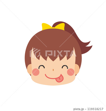 美味しい表情をする可愛い小さな女の子の絵文字イラスト アイコン 顔 表情 白背景 ベクター 美味しい表情をする可愛い小さな女の子の絵文字イラスト アイコン 顔 表情 白背景 ベクター 119318217