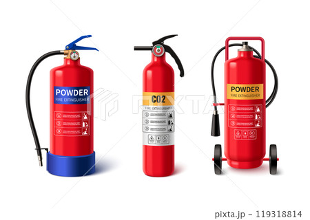 Fire extinguishers set 119318814
