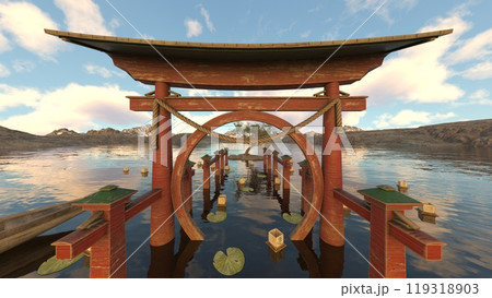 海に浮かぶ鳥居 119318903