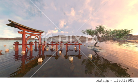海に浮かぶ鳥居 119318909