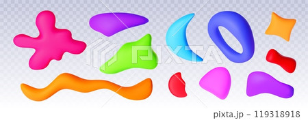 Color plasticine shapes set Color plasticine shapes set 119318918