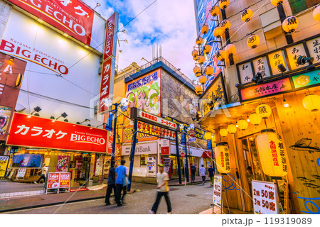 日本の横浜都市景観 横浜駅前の横浜駅前の西口五番街や横浜駅西口 ゴールデン街などを望む 日本の横浜都市景観 横浜駅前の横浜駅前の西口五番街や横浜駅西口 ゴールデン街などを望む 119319089