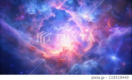 Abstract blue and pink galaxy 119319440