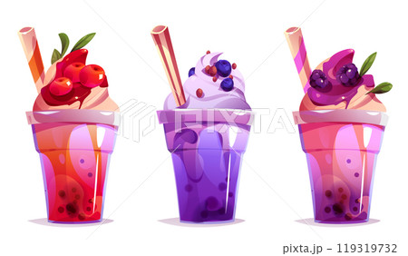 Milk tea bubble drink vector juice cup cartoon Milk tea bubble drink vector juice cup cartoon 119319732