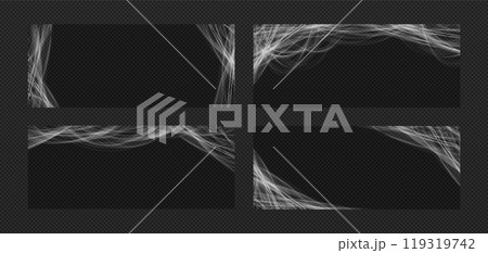 Halloween line cobweb effect vector horror frame Halloween line cobweb effect vector horror frame 119319742
