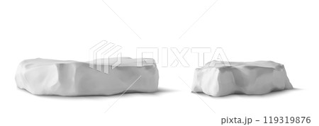 3d stone base podium isolated on white background 3d stone base podium isolated on white background 119319876