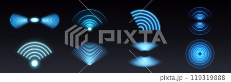 3d wifi neon light symbol technology vector effect 3d wifi neon light symbol technology vector effect 119319888