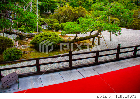 【京都風景】曼殊院　鶴亀の枯山水の庭 119319973