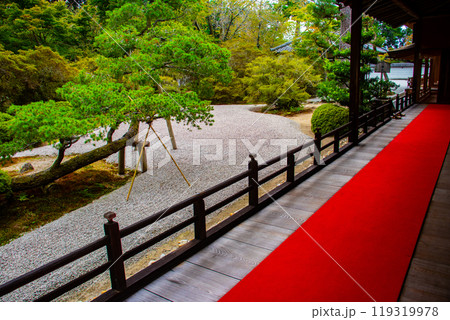 【京都風景】曼殊院　鶴亀の枯山水の庭 119319978