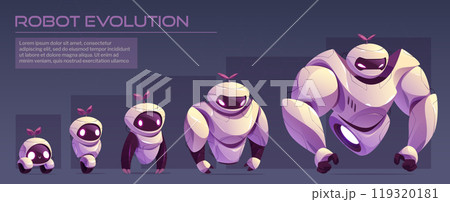 Humanoid robot evolution levels set 119320181